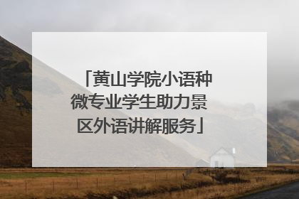 黄山学院小语种微专业学生助力景区外语讲解服务