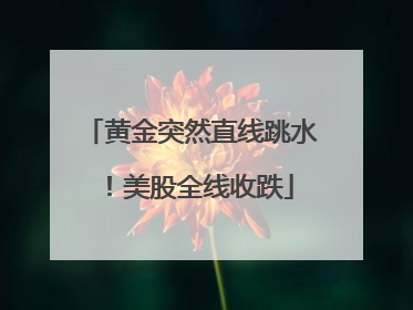 黄金突然直线跳水！美股全线收跌