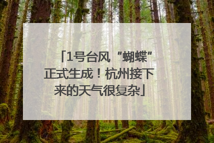 1号台风“蝴蝶”正式生成！杭州接下来的天气很复杂