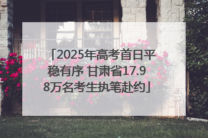 2025年高考首日平稳有序 甘肃省17.98万名考生执笔赴约