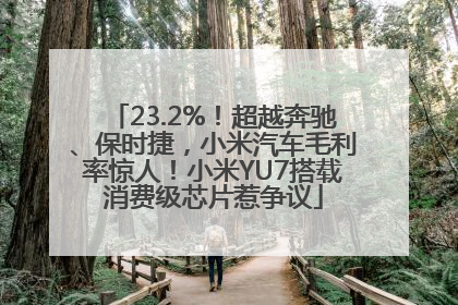 23.2%！超越奔驰、保时捷，小米汽车毛利率惊人！小米YU7搭载消费级芯片惹争议