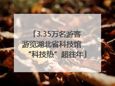 3.35万名游客游览湖北省科技馆 “科技热”超往年