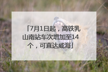 7月1日起，高铁乳山南站车次增加至14个，可直达威海