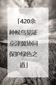 420余种候鸟见证京津冀协同保护绿色之道