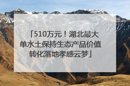510万元！湖北最大单水土保持生态产品价值转化落地孝感云梦