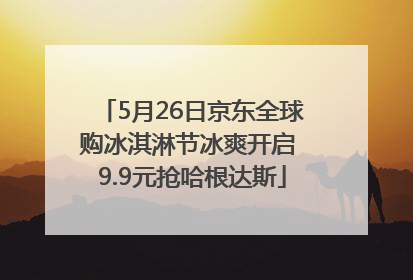 5月26日京东全球购冰淇淋节冰爽开启 9.9元抢哈根达斯