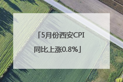 5月份西安CPI同比上涨0.8%