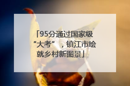 95分通过国家级“大考”，镇江市绘就乡村新图景